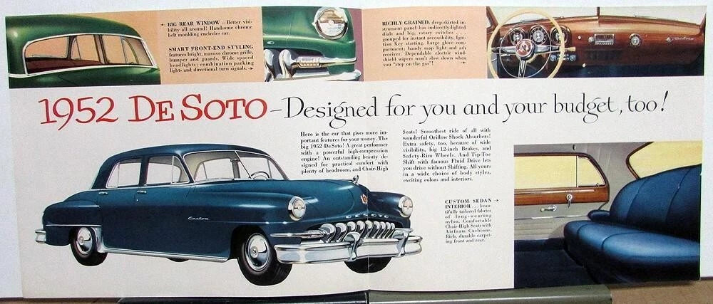 DeSoto Custom Sedan Sales Folder (1952)