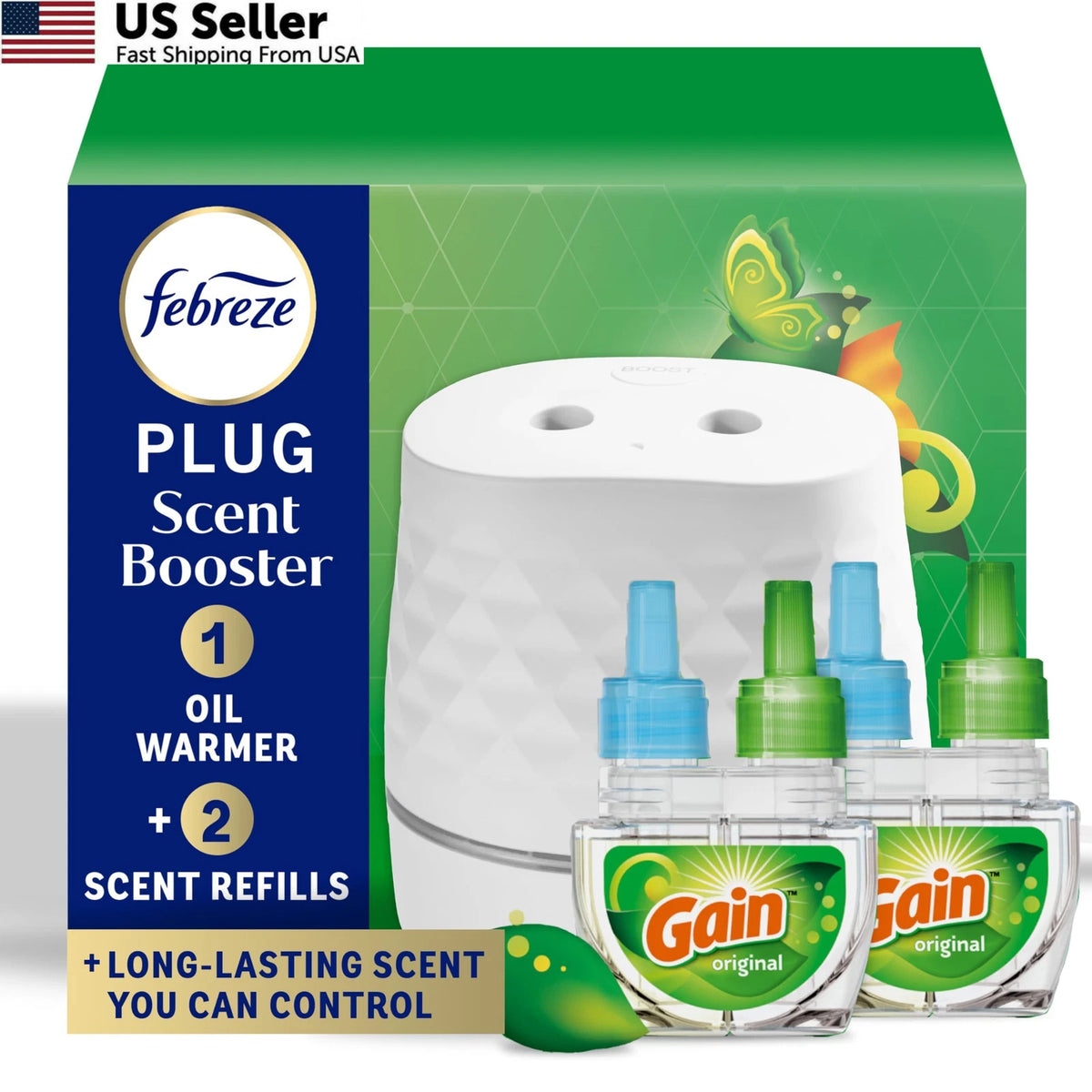 Febreze Plug Scent Booster Starter Kit for Air Freshener