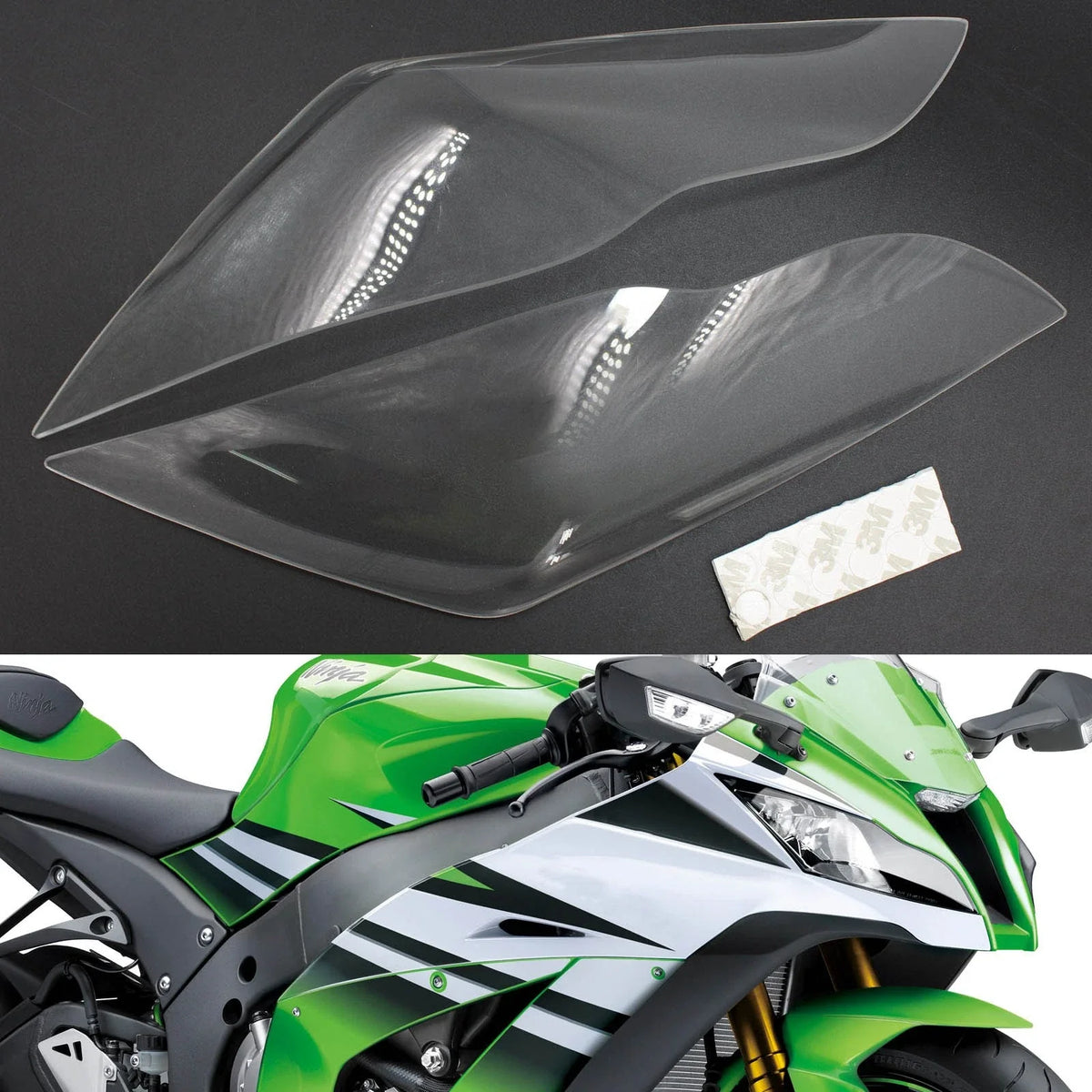 Front Headlight Lens Guard Protector for Kawasaki ZX-10R (2011–2015)