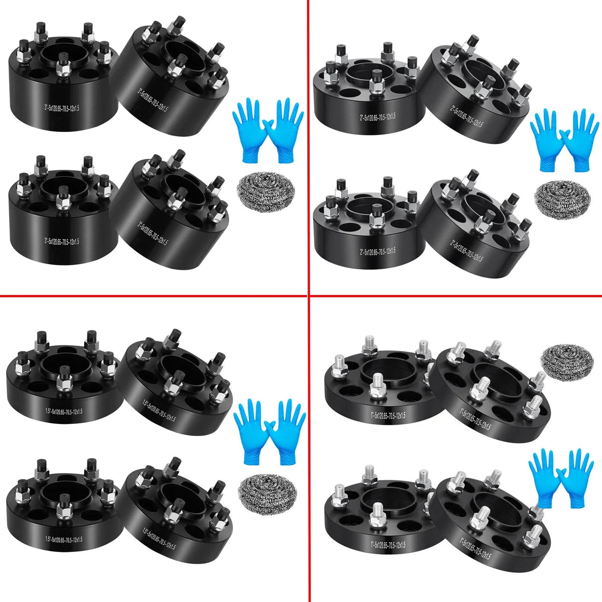 1in–3in Hub Centric Wheel Spacers for Chevrolet S10 Corvette Camaro (1982–1999)