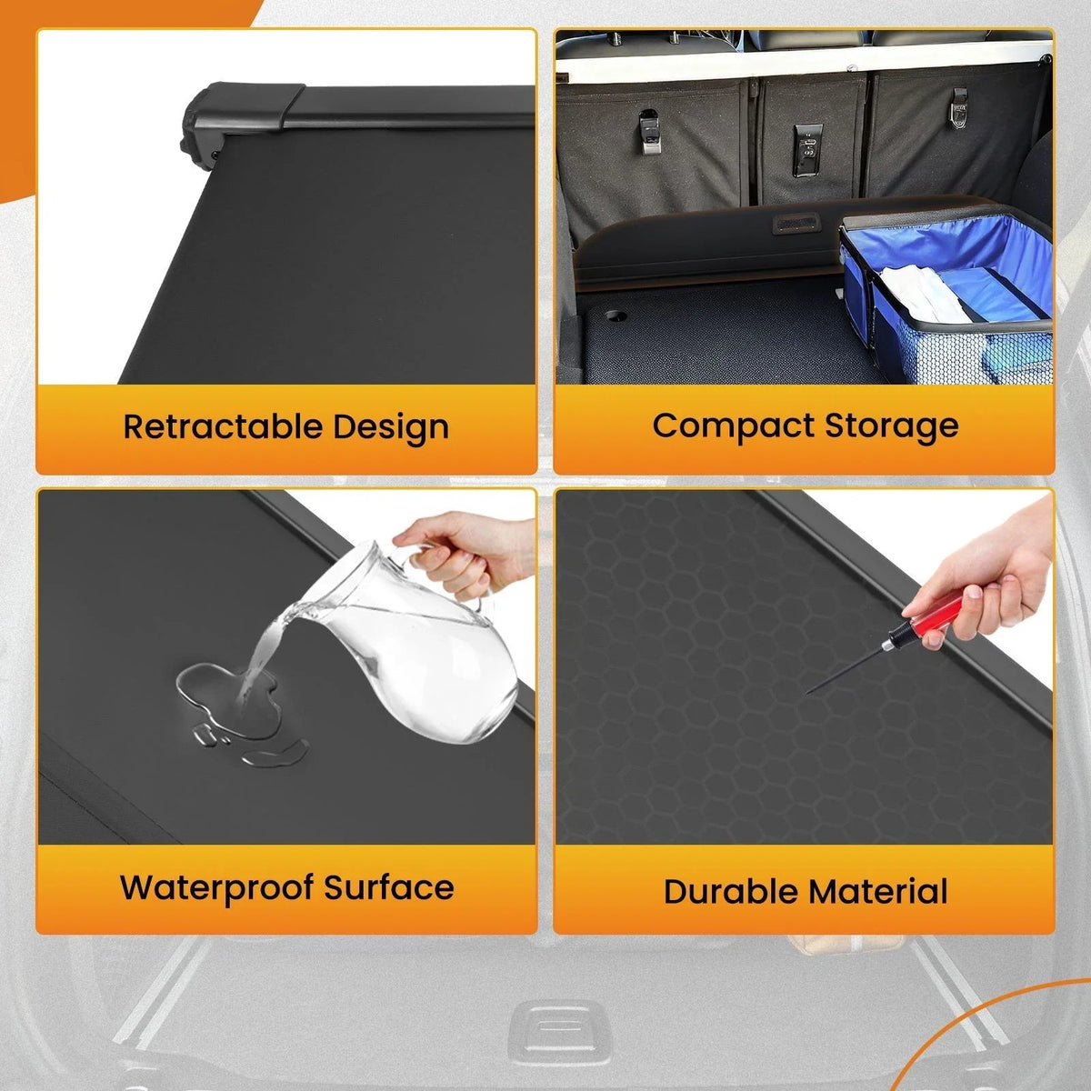 Rear Parcel Shelf Cargo Cover for Mazda CX90 (2024–2025) Retractable Boot