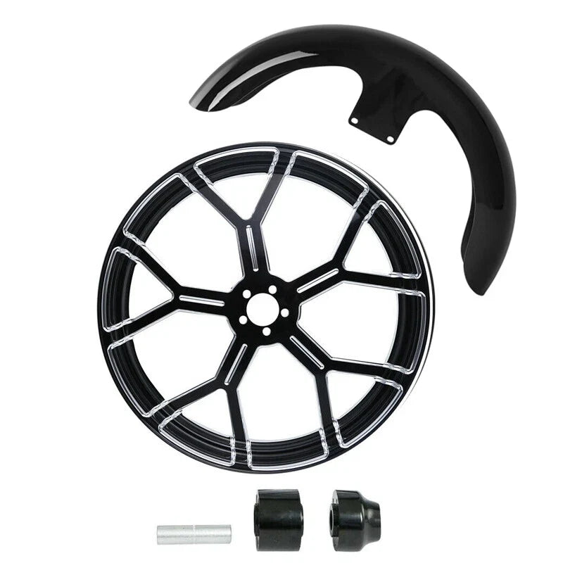 21" Front Fender Wheel Rim & Single Disc Hub for Harley Road Glide (2008–2024)