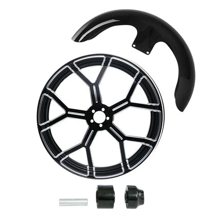 21" Front Fender Wheel Rim & Single Disc Hub for Harley Road Glide (2008–2024)