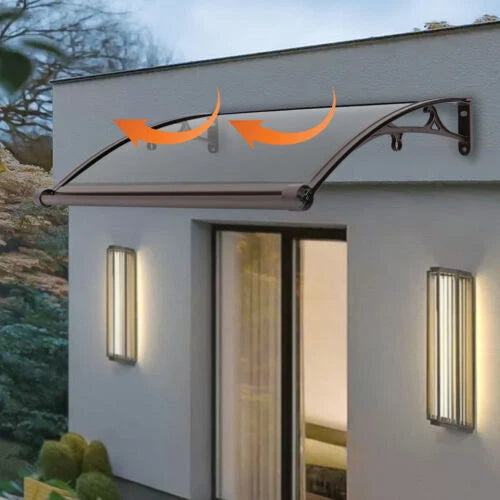 40" DIY Window Door Awning Canopy UV Rain Cover for Outdoor Use
