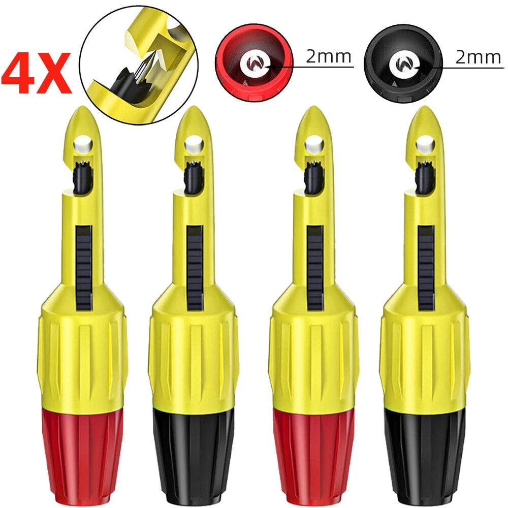 4Pcs Wire Piercing Puncture Probe Test Clip with 2mm Jack for Automotive