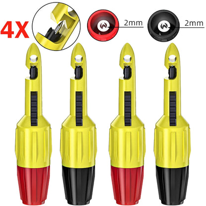 4Pcs Wire Piercing Puncture Probe Test Clip with 2mm Jack for Automotive