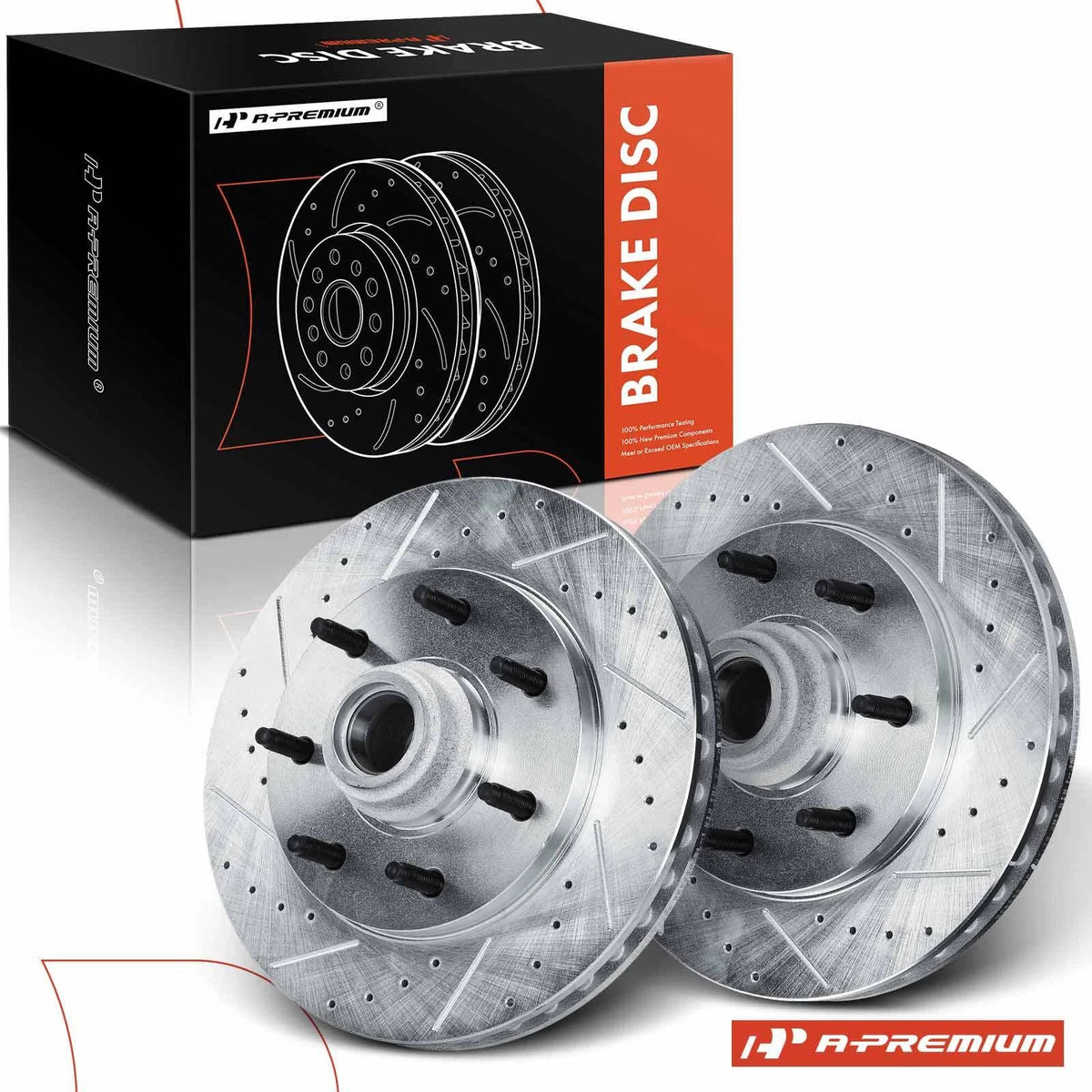 Front Drilled Brake Rotors for Ford F-150, F-250 (2000–2003)