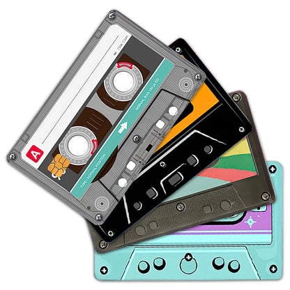 4X Audio Tape Credit Card Skin Stickers, Waterproof, Colourful