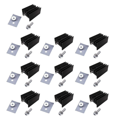 10X TO-220 Heatsink + Insulator Mounting Screws Kits for Automotive