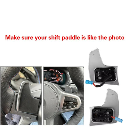 Steering Wheel Shift Paddle Extensions for BMW 1 2 3 4 5 6 7 Series (Carbon Red)