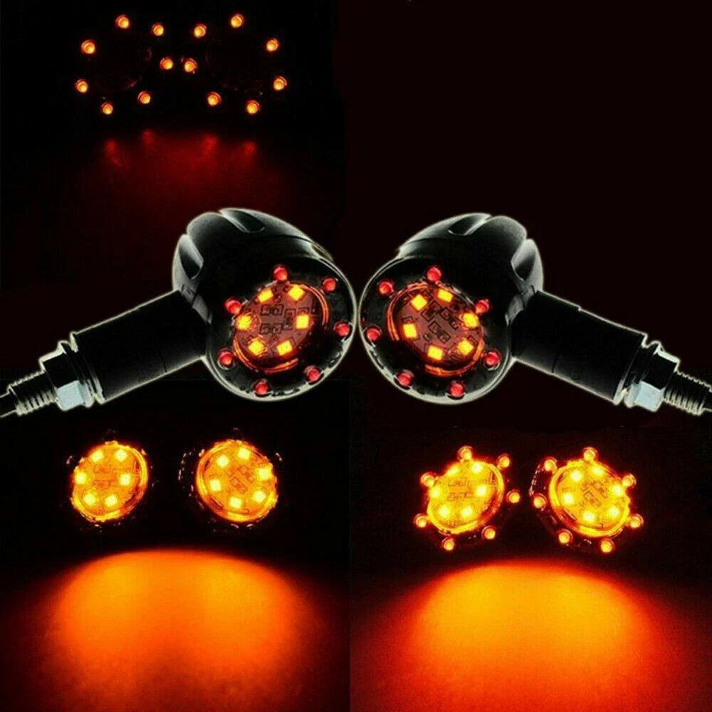 4X LED Bullet Brake Blinker Turn Signal Tail Light for Harley Bobber