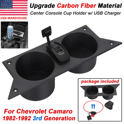 USB Charger Ash Tray for Chevrolet Camaro (1982–1992) - Fits Auto Trans Consoles