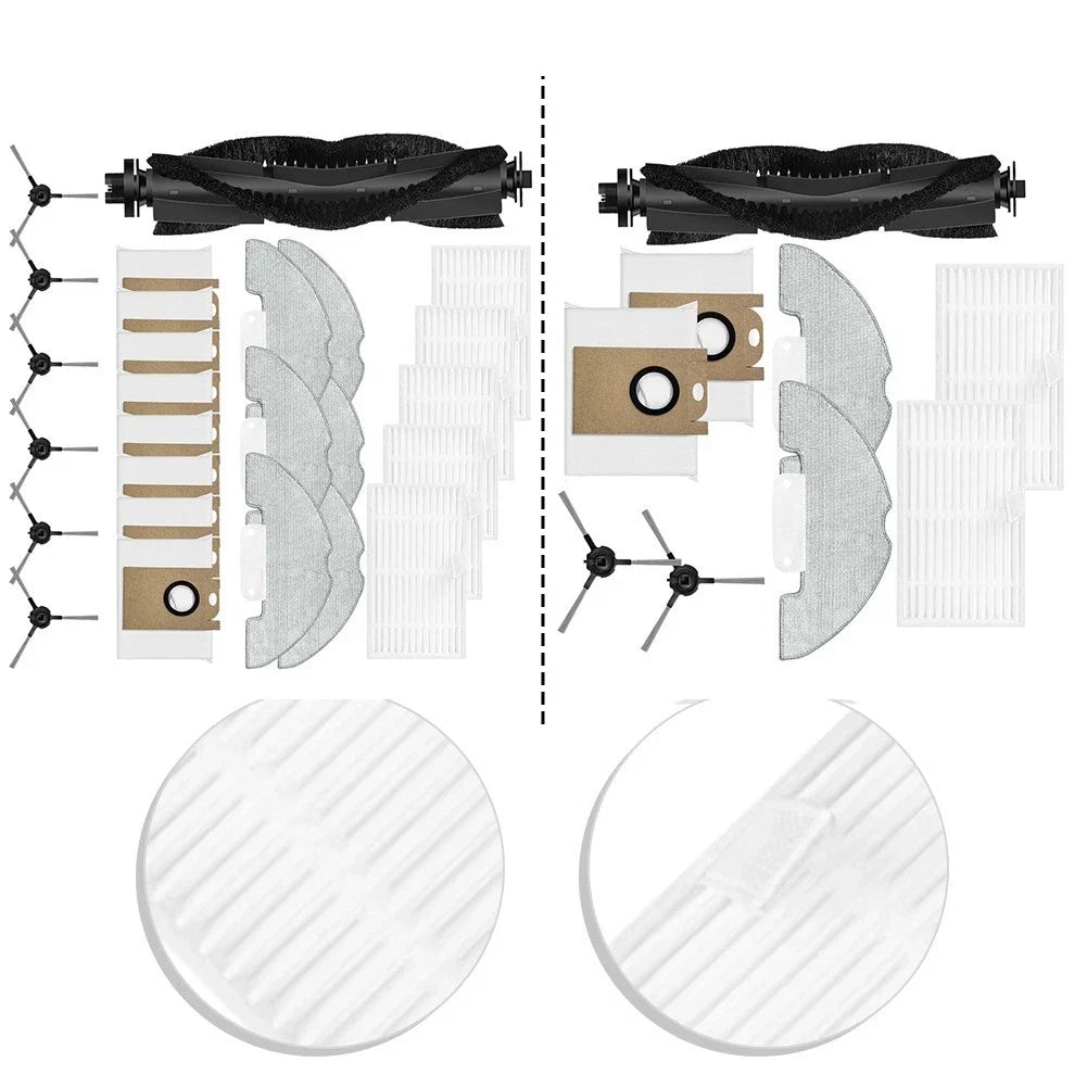 Set of 6 Side Brushes & 5 Filters for Airzeen Q10 Pro Vacuum Mop