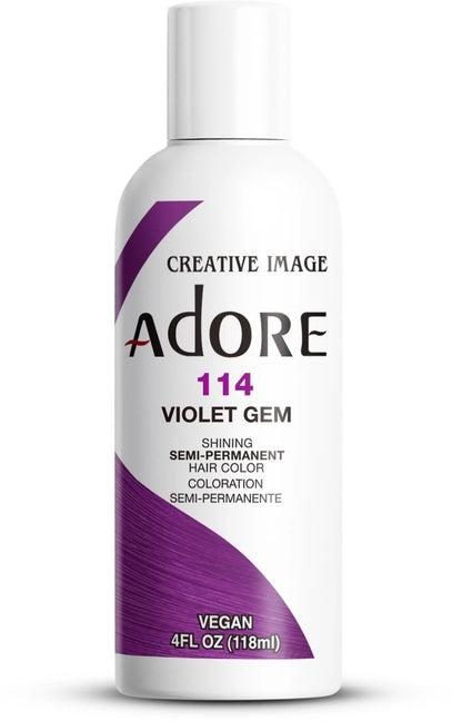 Adore Semi Permanent Hair Color 114 Violet Gem (Pack of 1)