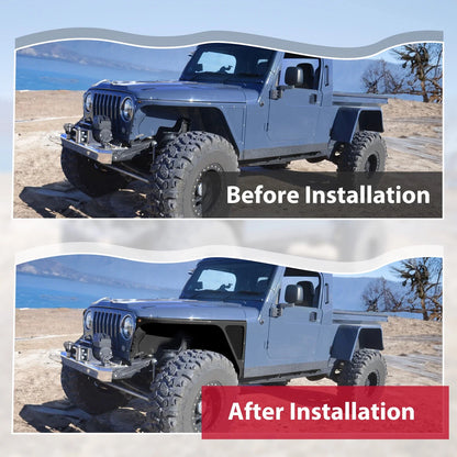Steel Fender Flares Armor Guard w/Light for Jeep Wrangler TJ (1997–2006)