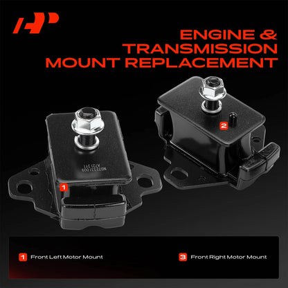 2X Front Engine Motor Mounts for Toyota 4Runner Pickup (1984–1995) A7213