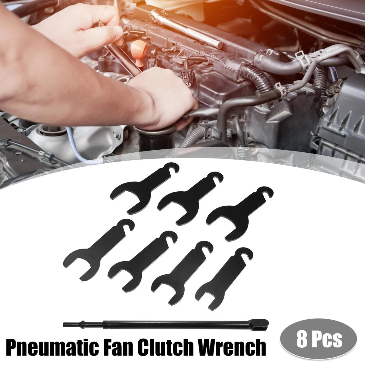 8pcs Pneumatic Fan Clutch Wrench Removal Tool for Ford Chrysler 