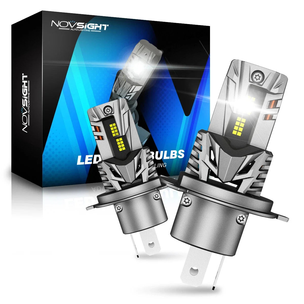 2X NOVSIGHT HB2 H4 9003 LED Headlight Bulbs for High/Lo Beam (20000LM)