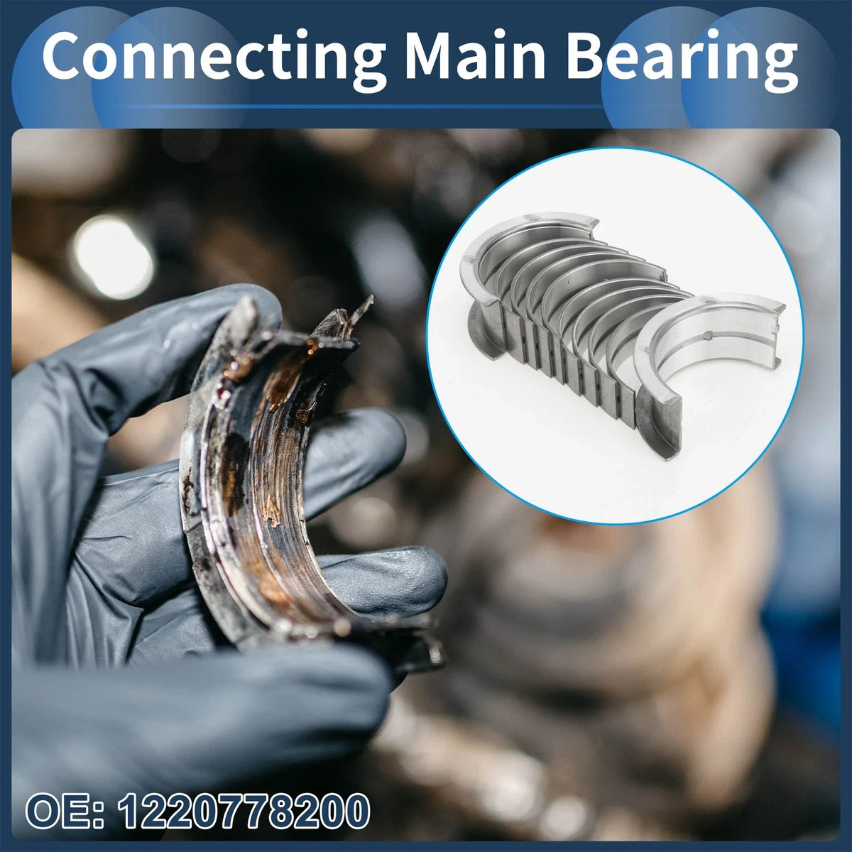 Main Bearing Set No.1220778200 for Nissan Caravan (1967–1987) 10 Pcs