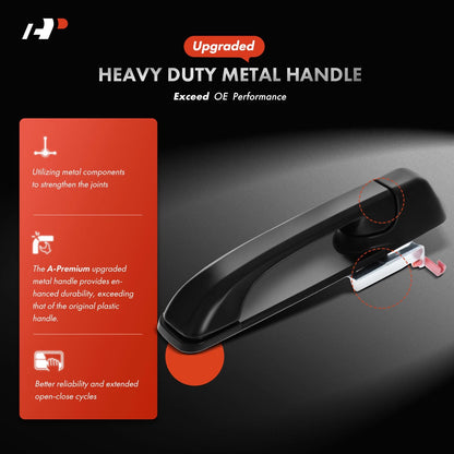 2X Metal Exterior Door Handle for Dodge Ram 1500 2500 (2019–2023) 1GH21AXRAC-MT, 1GH18AXRAC-MT