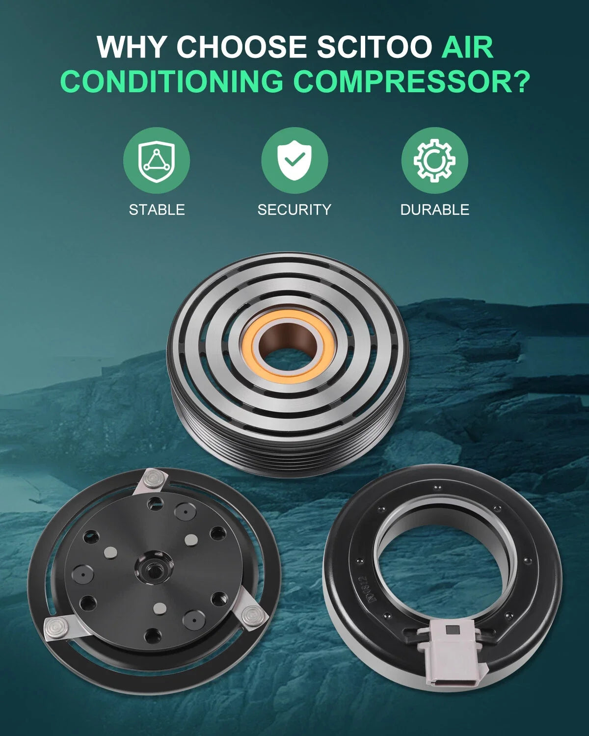 A/C Compressor Clutch Kit for Ford Ranger (1990–2011), Mazda 4.0 5.0L