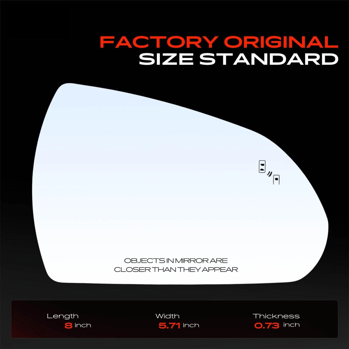 Power Mirror Glass for Hyundai Elantra (87621F2140, HY1325132)
