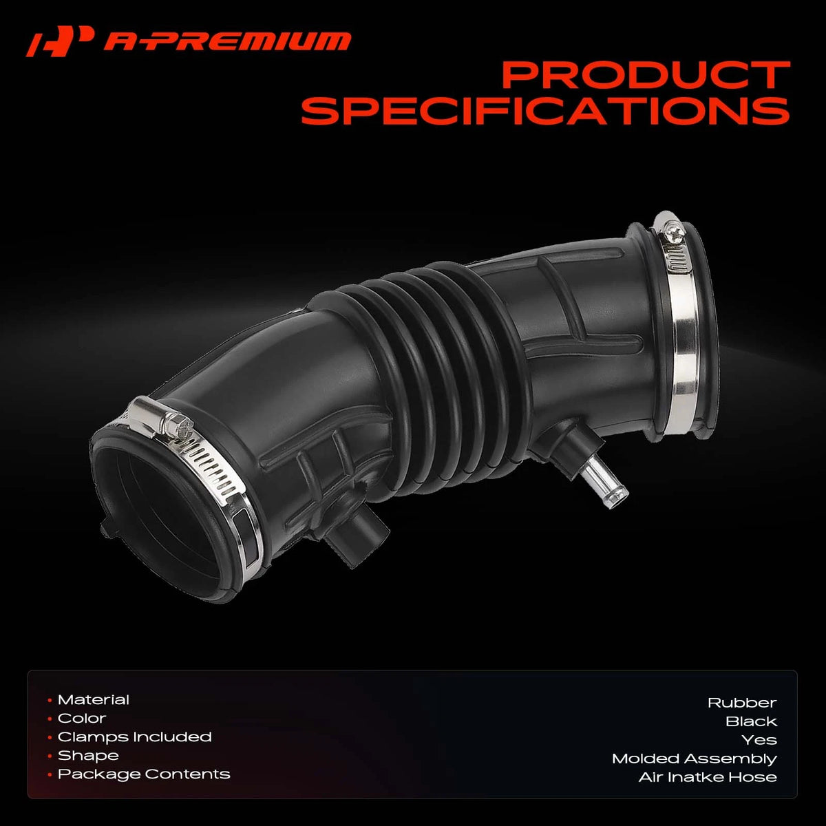 Upper Air Cleaner Intake Hose for Honda CR-V (2007–2009) 17228RZA000, 696-140