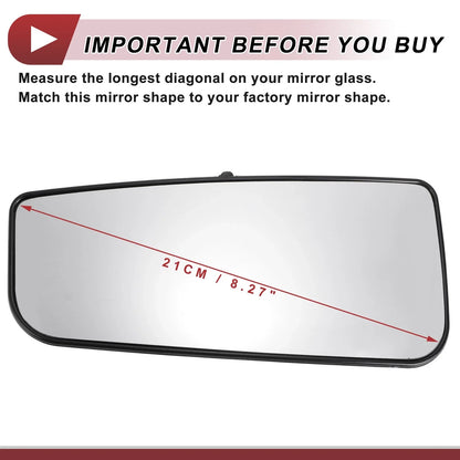 Heated Left Driver Side Tow Mirror Glass for Ford F150 
