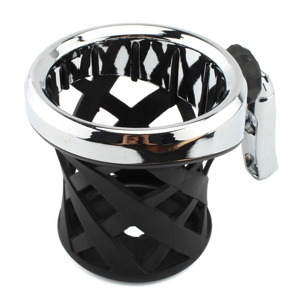 Chrome Motorcycle Handlebar Cup Holder Drink Basket Mount Universal