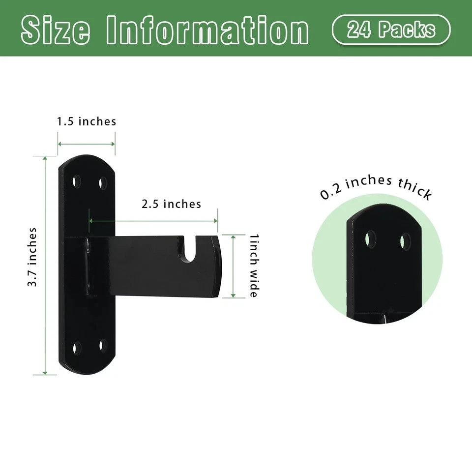 Set of 24 Gridwall Mount Brackets for Grid or Slatgrid Panels