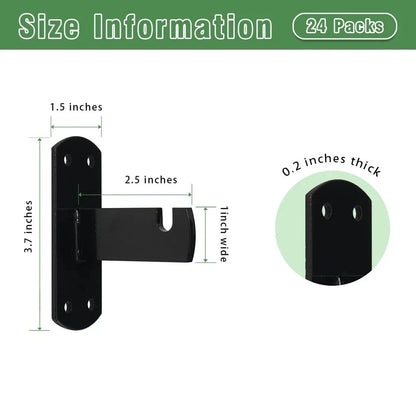 Set of 24 Gridwall Mount Brackets for Grid or Slatgrid Panels