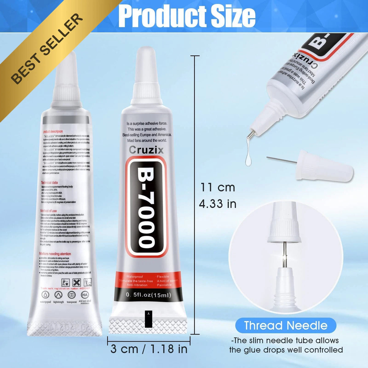 4X 15ml Clear Glue for Craft Jewelry Phone Screen Repair