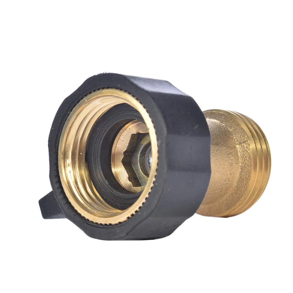 1-Pack 3/4" Brass Garden Hose Shut Off Valve with Rubber Grip