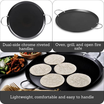 13.5in Carbon Steel Nonstick Round Comal for IMUSA (No Part Numbers)