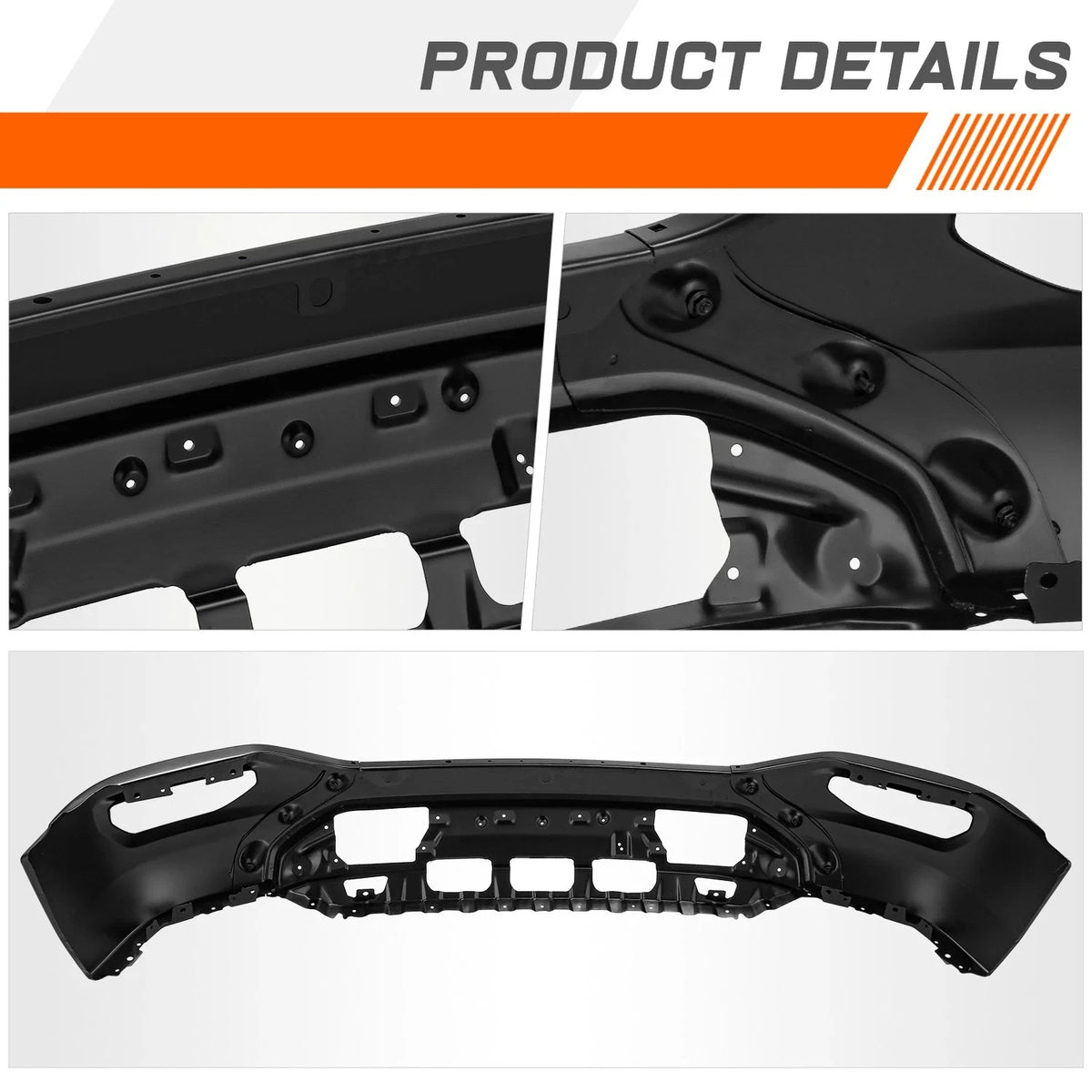 Front Bumper Face Bar for GMC Sierra 1500 Limited (2016–2019) w/ Fog Light Cutouts