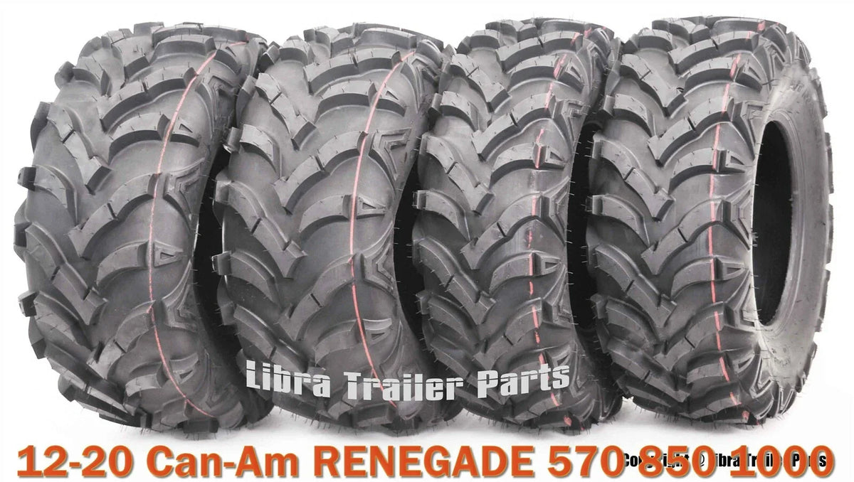 Set of 4 ATV Solid Mud Tires 25X8X12 25X10X12 for Can-Am Renegade (2012–2020)