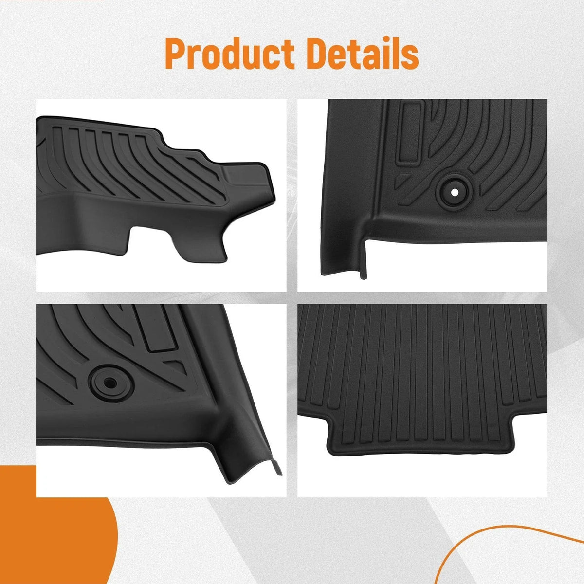 Set of 4 Waterproof Custom Car Floor Mats for Dodge Grand Caravan (2008–2020)