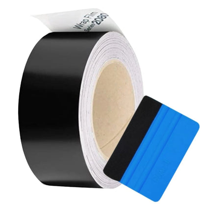 2X 25FT Satin Black Vinyl Wrap for Automotive Use