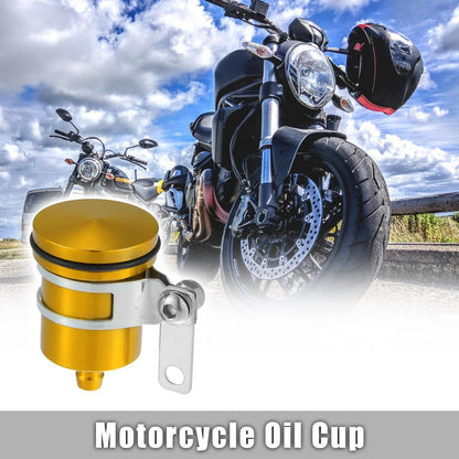 Motorcycle Front Brake Master Cylinder Oil Tank Cup for Yamaha BMW Gold Tone