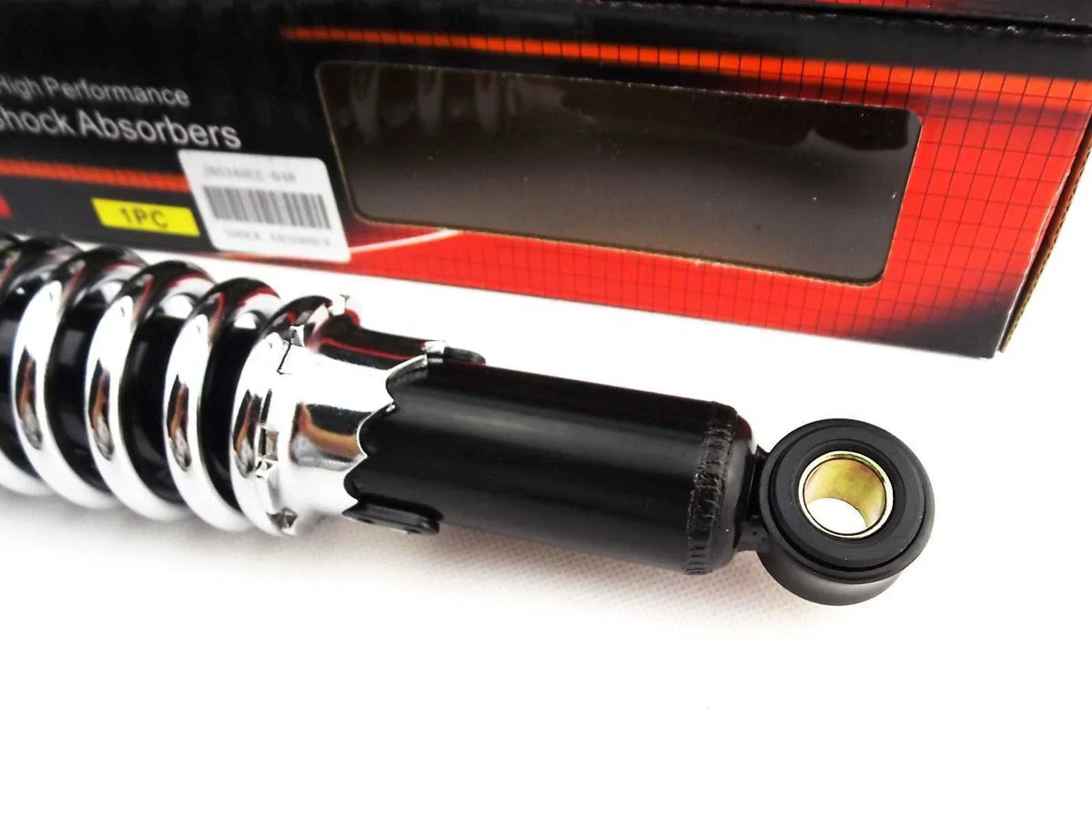 340mm JBS Black/Chrome Rear Shock Absorbers for BMW R60/7 (1977-1978)
