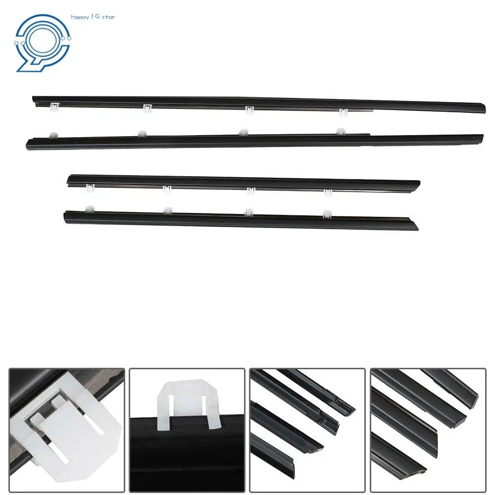 Set of 4 Window Moulding Trim Seals for Honda Civic (2012–2015)