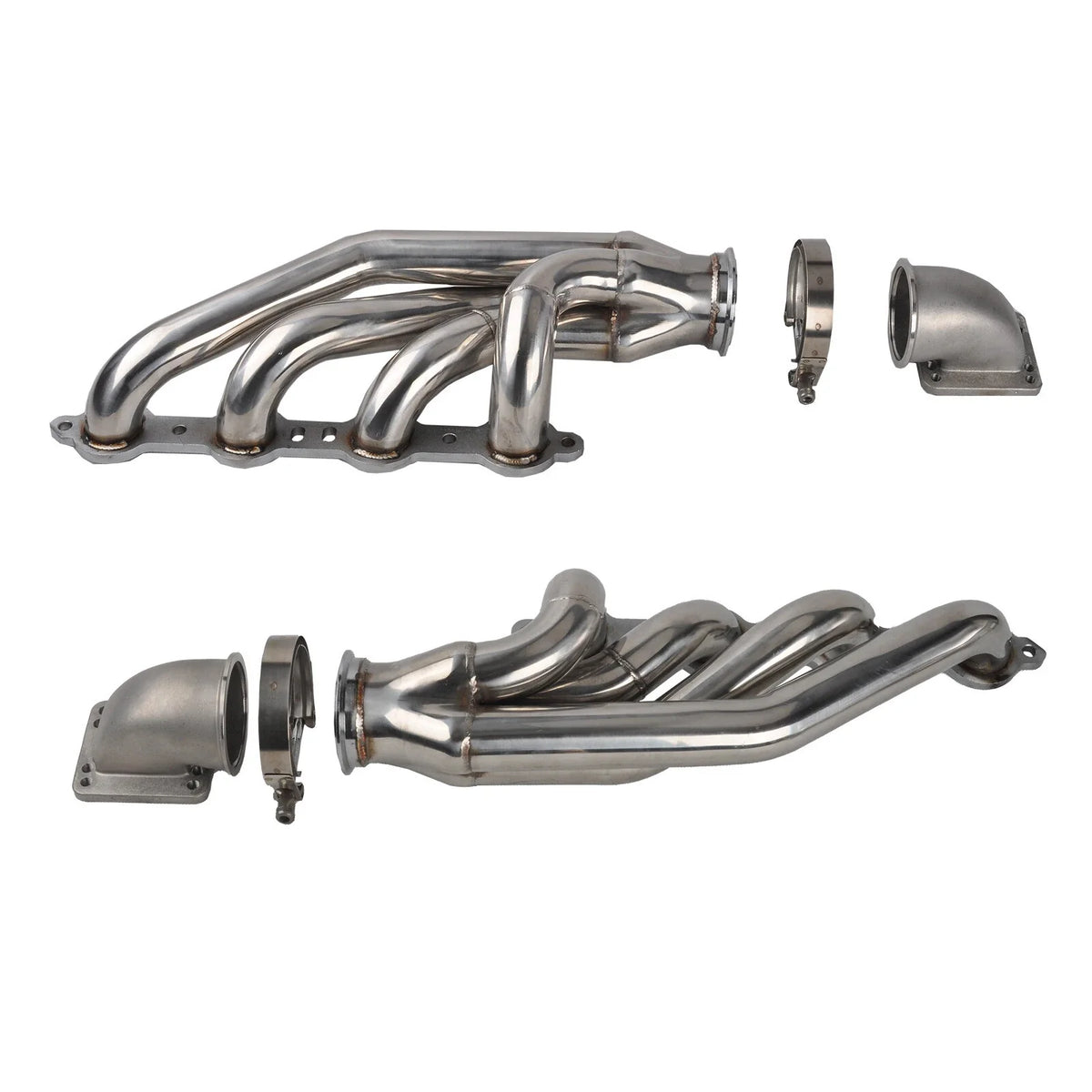 Turbo Exhaust Manifold + Elbow Adaptor T3 T4 V Band 3.0" for LS1 LS3 LS6 LSX V8 (2000–2023)