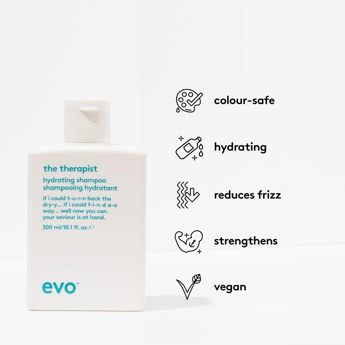 Hydrating Shampoo for Dry Hair (10.1 Fl Oz) - EVO The Therapist