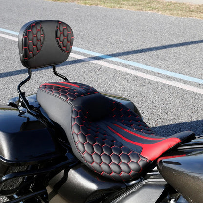 Rider Passenger Seat Backrest Sissy Bar for Harley Street Road Glide (09-23)