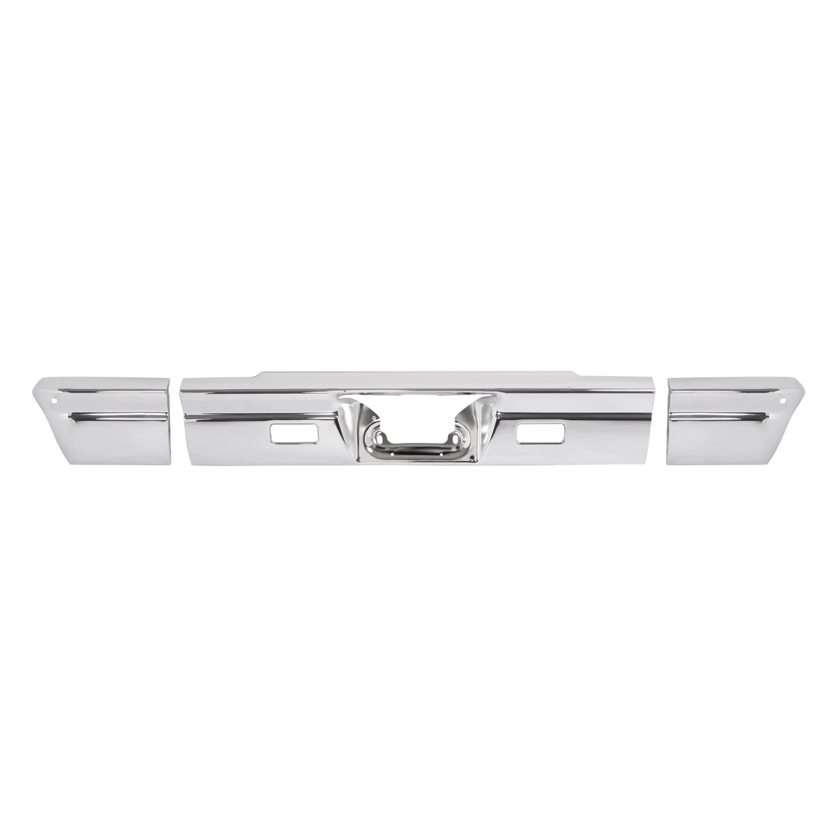 3Pcs Rear Bumper Assembly Set for Chevy Impala (1966) Chrome Steel CON-A000000789