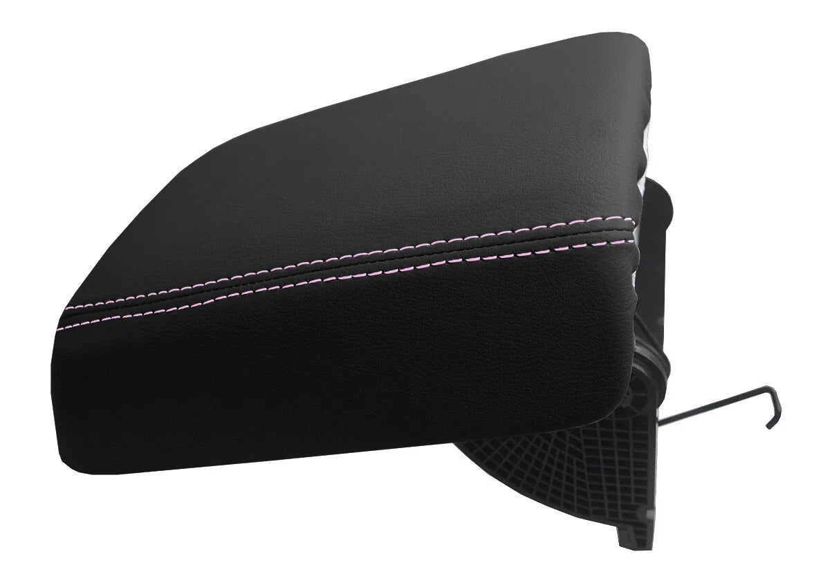 Leather Console Lid Armrest Cover for Chevrolet Malibu (2013–2015) Pink Stitch