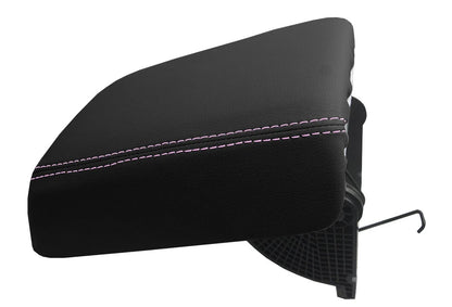 Leather Console Lid Armrest Cover for Chevrolet Malibu (2013–2015) Pink Stitch