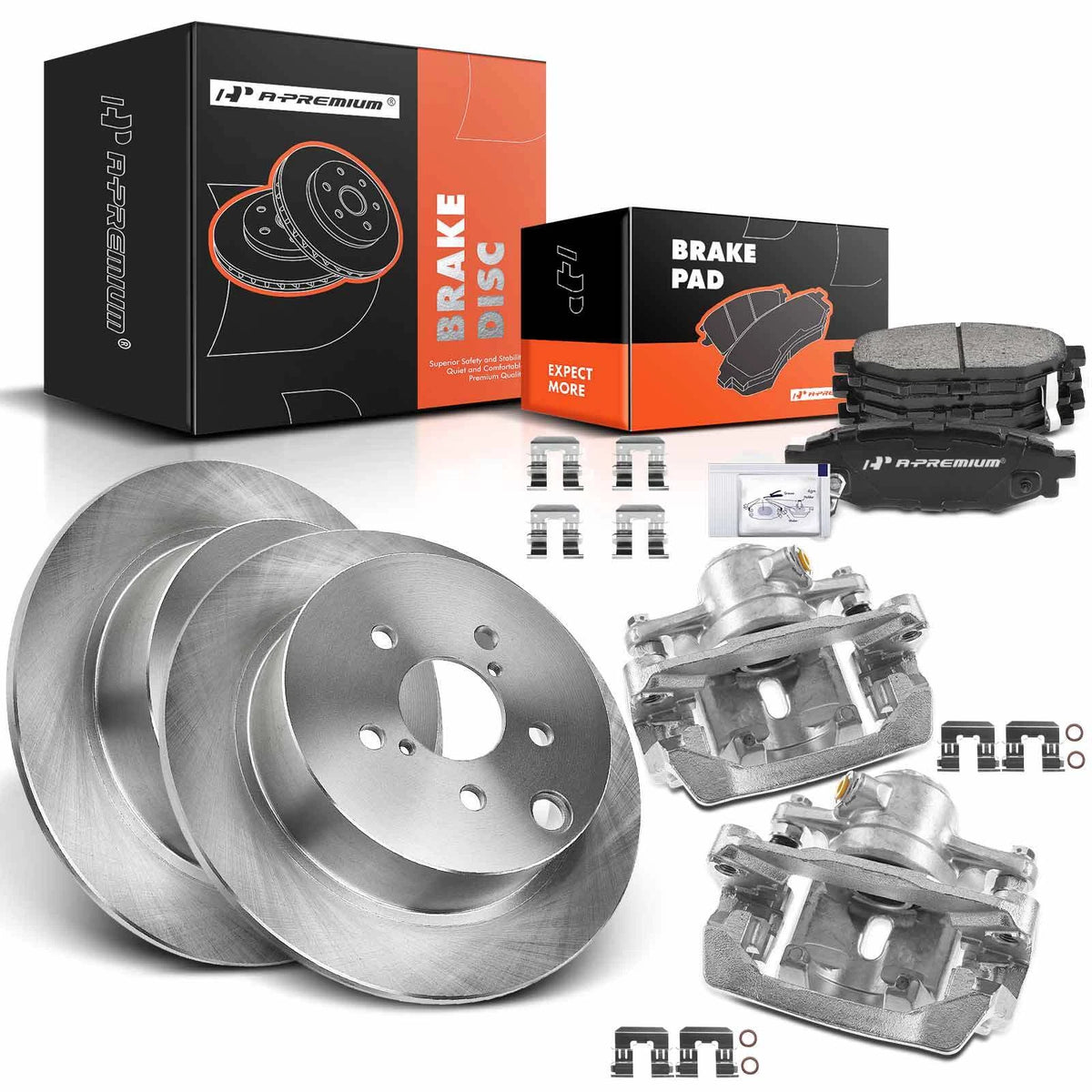 Set of 4 Rear Disc Brake Rotors & Pads for Subaru Impreza (2012–2016) 980962R, JBR1548, SBC1114