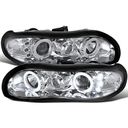 Halo Projector Headlights LED Bar Lamps for Chevy Camaro (1998–2002) Pair