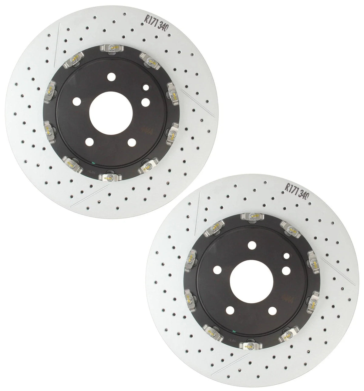 2X Brembo Front Disc Brake Rotors Slotted X-Drilled for MB R171 A209